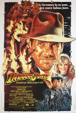 locandina del film INDIANA JONES E IL TEMPIO MALEDETTO