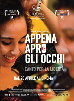 locandina del film APPENA APRO GLI OCCHI - CANTO PER LA LIBERTA'