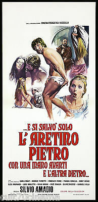 locandina del film ...E SI SALVO' SOLO L'ARETINO PIETRO CON UNA MANO AVANTI E L'ALTRA DIETRO