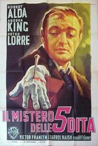 locandina del film IL MISTERO DELLE CINQUE DITA