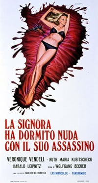 locandina del film LA SIGNORA HA DORMITO NUDA CON IL SUO ASSASSINO