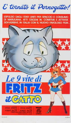 locandina del film LE NOVE VITE DI FRITZ IL GATTO